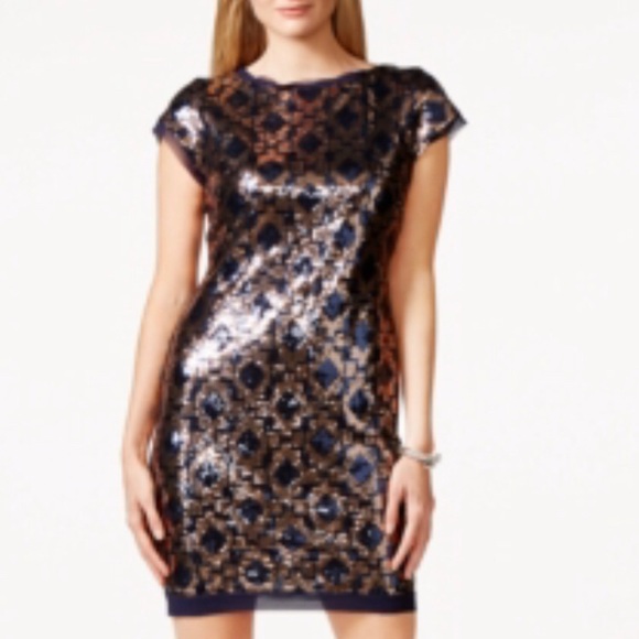 💜 Vince Camuto Dress sequins cocktail dress Party dress iso - Picture 4 of 17